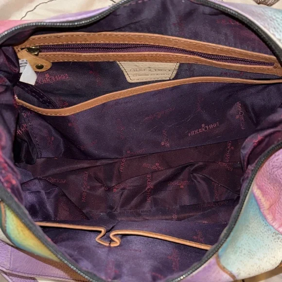 Anuschka Multicolor Dragonfly and Floral Shoulder Bag - Picture 3 of 7